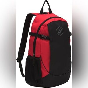 NEW ASICS BTS Unisex Backpack 30 Graphite Fiery Red with Padded Laptop Sleeve